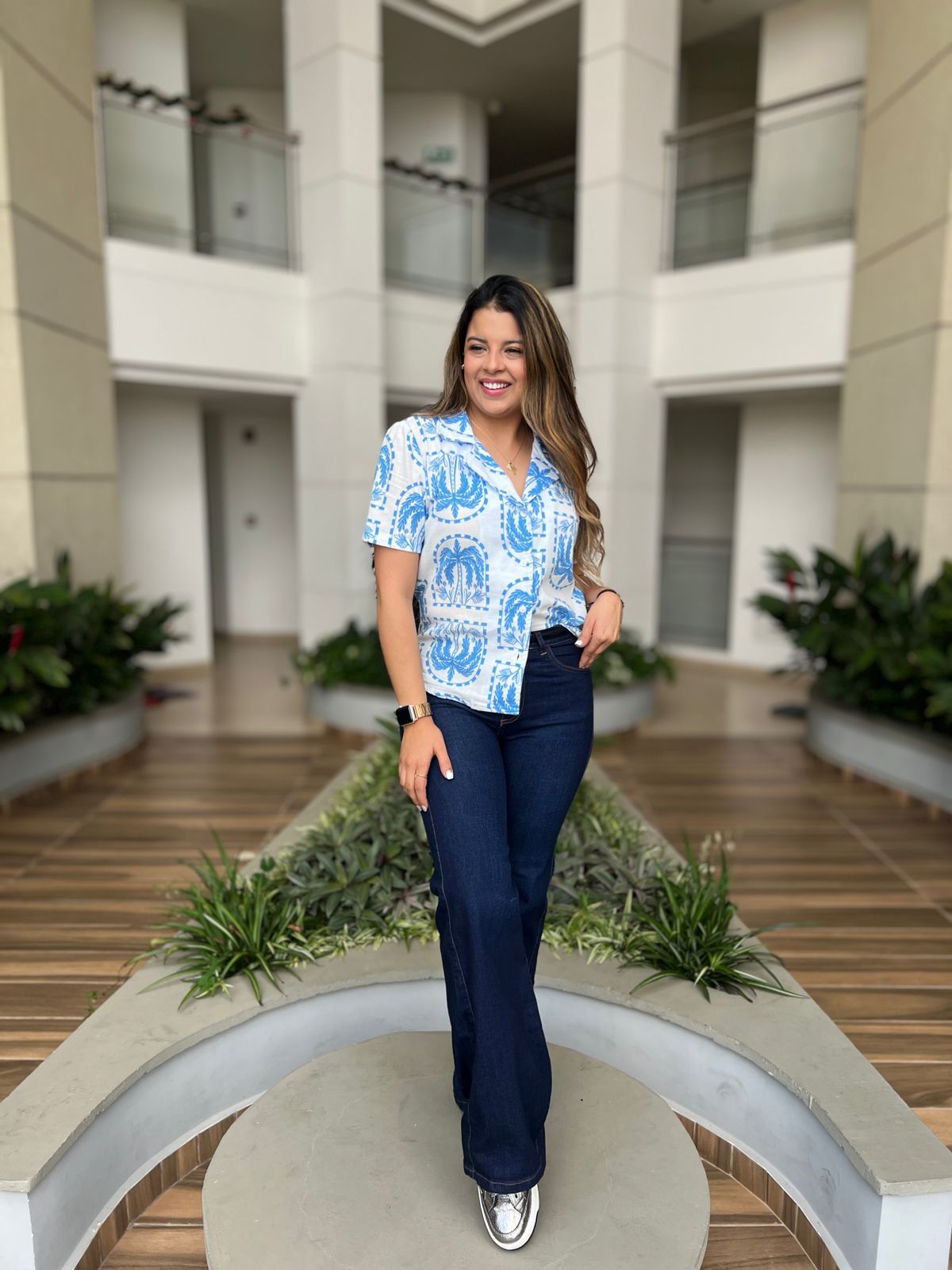 Camisera Estampada Manga Corta
