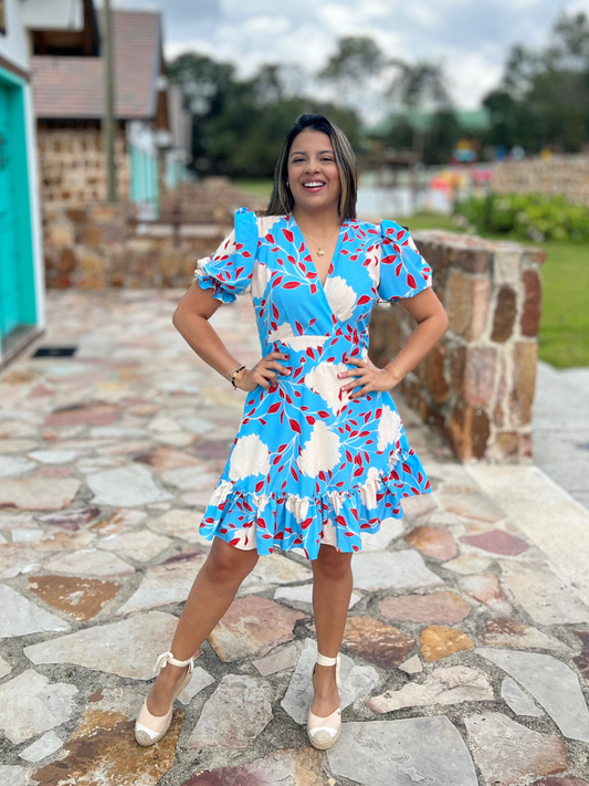 Vestido Estampado Corto